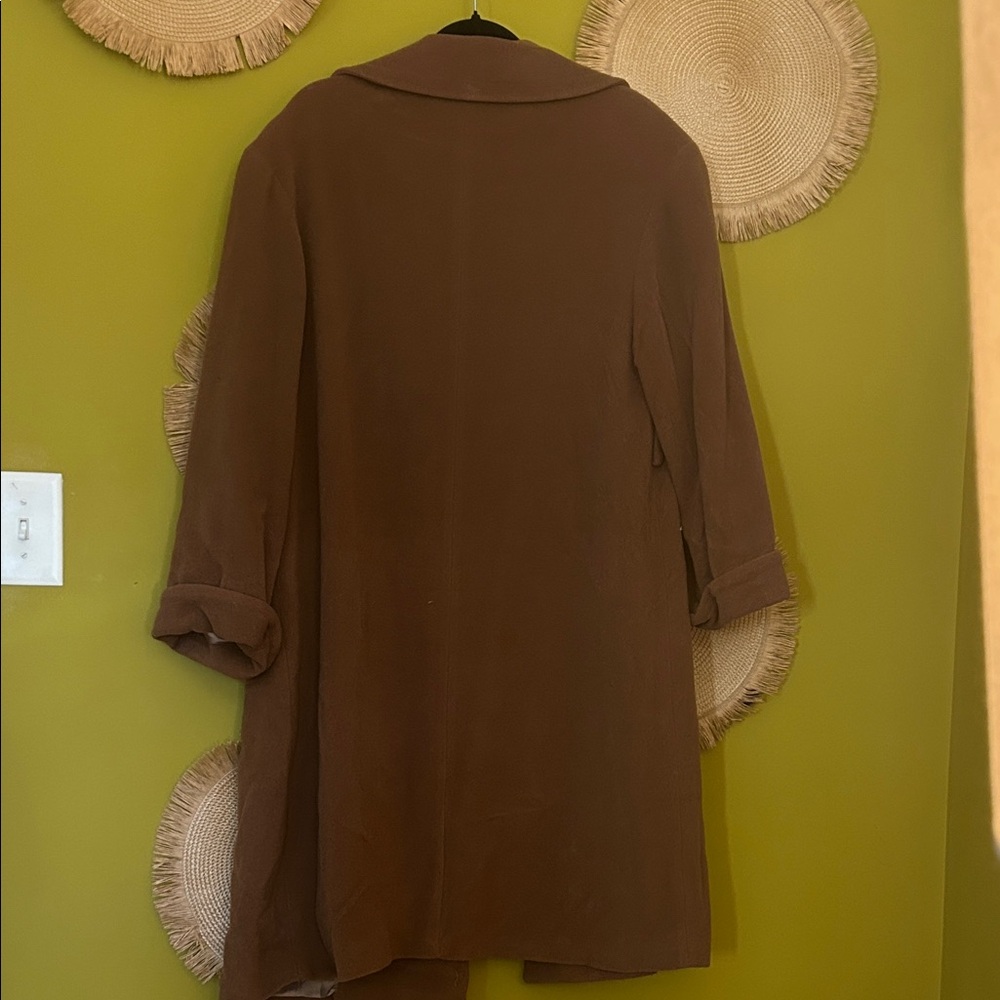 United Colors of Benetton Brown Double-Breasted Pea Coat - Picture 4 of 4